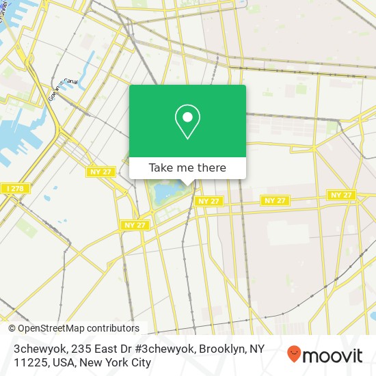 3chewyok, 235 East Dr #3chewyok, Brooklyn, NY 11225, USA map