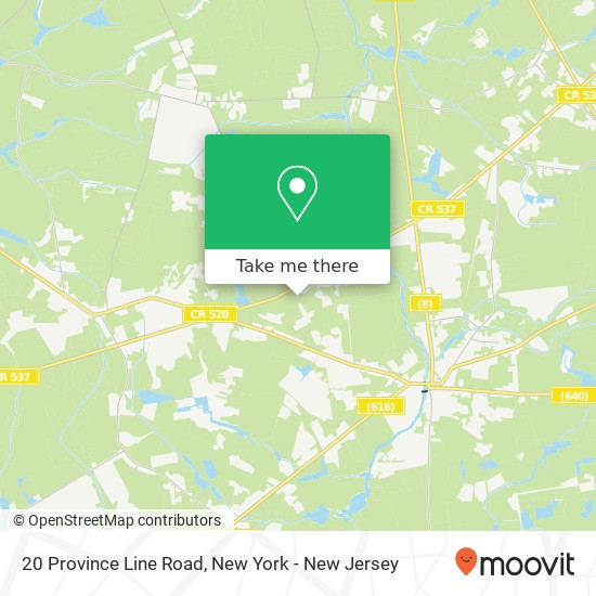 Mapa de 20 Province Line Road, 20 Province Line Rd, New Egypt, NJ 08533, USA