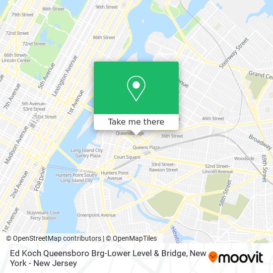 Ed Koch Queensboro Brg-Lower Level & Bridge map