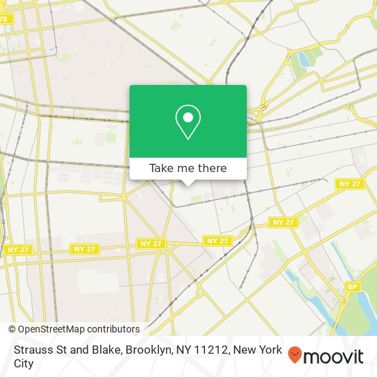 Strauss St and Blake, Brooklyn, NY 11212 map