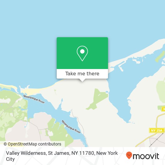 Mapa de Valley Wilderness, St James, NY 11780