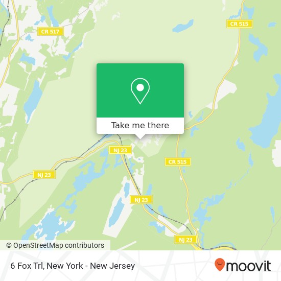 Mapa de 6 Fox Trl, Stockholm, NJ 07460