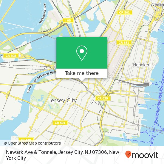 Newark Ave & Tonnele, Jersey City, NJ 07306 map