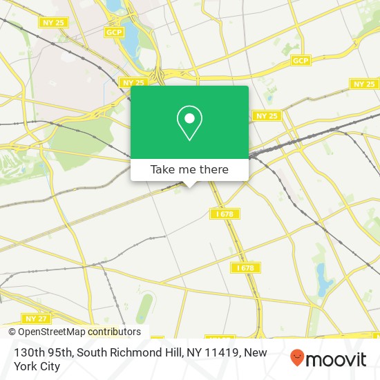 Mapa de 130th 95th, South Richmond Hill, NY 11419
