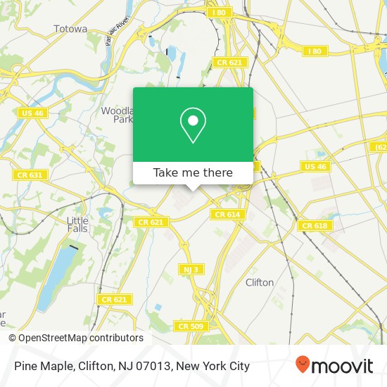 Pine Maple, Clifton, NJ 07013 map