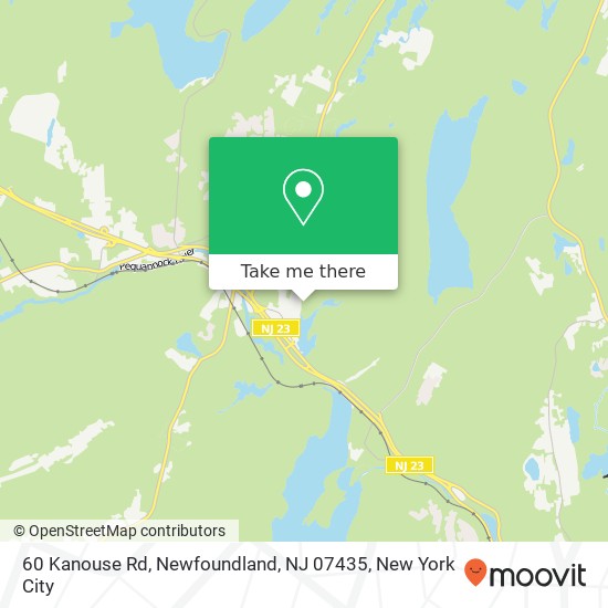 Mapa de 60 Kanouse Rd, Newfoundland, NJ 07435