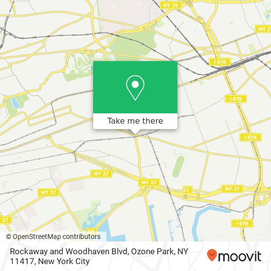 Mapa de Rockaway and Woodhaven Blvd, Ozone Park, NY 11417