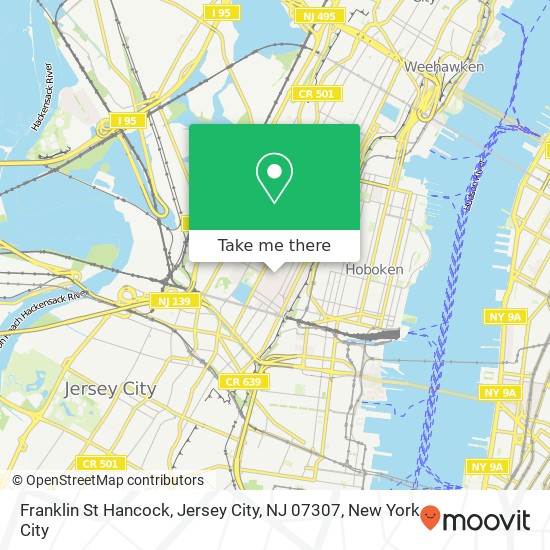 Franklin St Hancock, Jersey City, NJ 07307 map