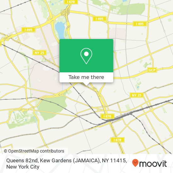 Mapa de Queens 82nd, Kew Gardens (JAMAICA), NY 11415