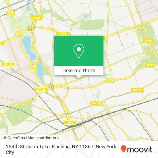 Mapa de 154th St Union Tpke, Flushing, NY 11367