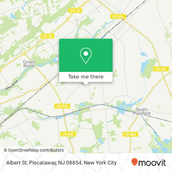 Mapa de Albert St, Piscataway, NJ 08854