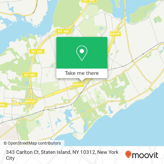 Mapa de 343 Carlton Ct, Staten Island, NY 10312