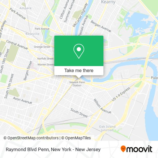 Raymond Blvd Penn map