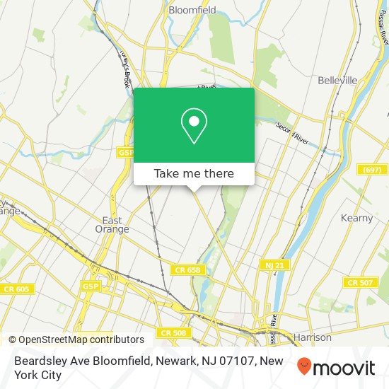 Beardsley Ave Bloomfield, Newark, NJ 07107 map