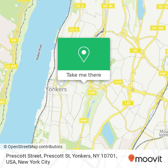 Prescott Street, Prescott St, Yonkers, NY 10701, USA map