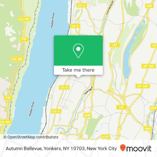 Mapa de Autumn Bellevue, Yonkers, NY 10703