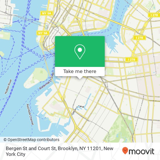 Mapa de Bergen St and Court St, Brooklyn, NY 11201