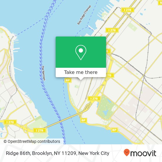 Mapa de Ridge 86th, Brooklyn, NY 11209