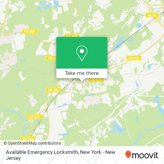 Mapa de Available Emergency Locksmith, 20 Hillside Ave