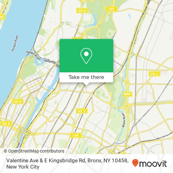Valentine Ave & E Kingsbridge Rd, Bronx, NY 10458 map