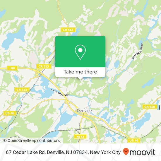 67 Cedar Lake Rd, Denville, NJ 07834 map