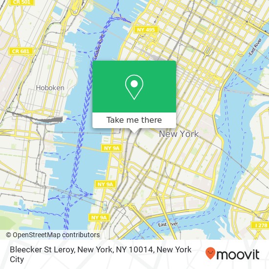 Bleecker St Leroy, New York, NY 10014 map