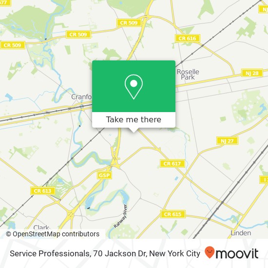 Mapa de Service Professionals, 70 Jackson Dr