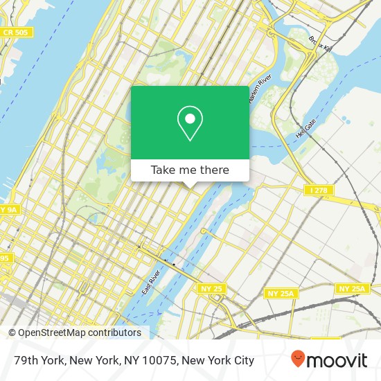 79th York, New York, NY 10075 map