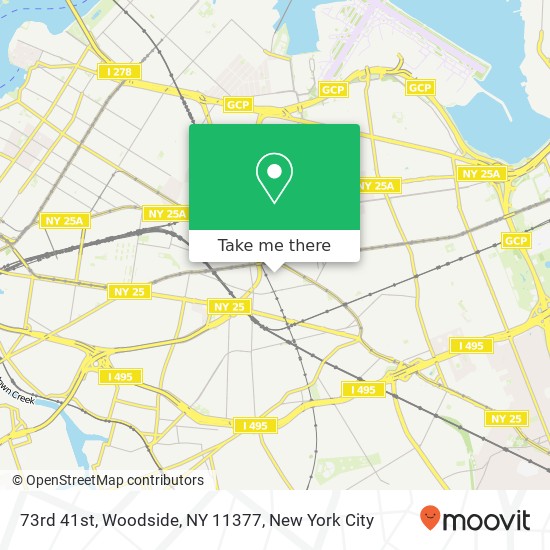 Mapa de 73rd 41st, Woodside, NY 11377