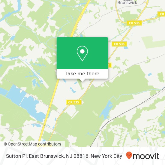 Mapa de Sutton Pl, East Brunswick, NJ 08816