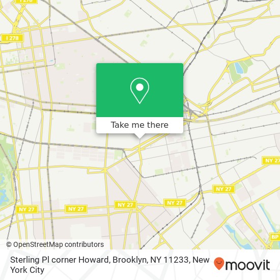 Sterling Pl corner Howard, Brooklyn, NY 11233 map