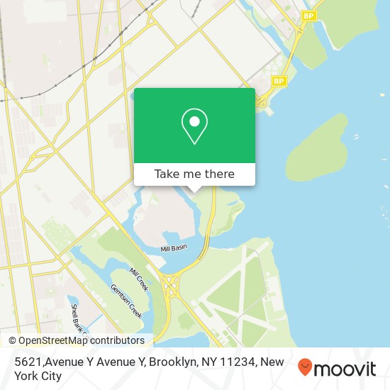 Mapa de 5621,Avenue Y Avenue Y, Brooklyn, NY 11234