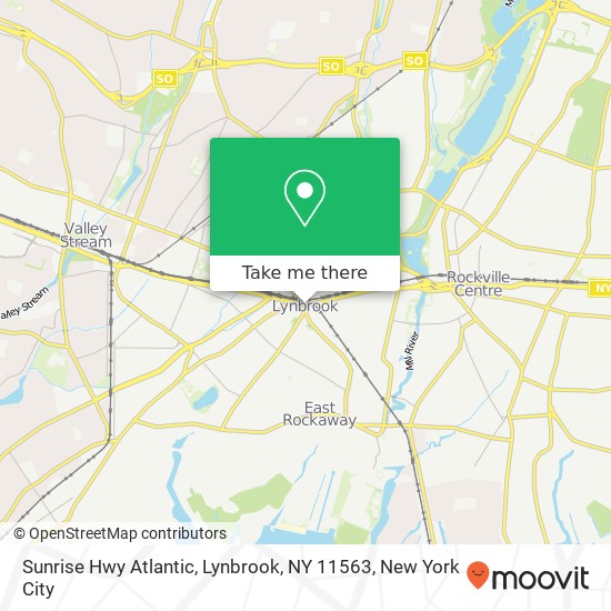 Mapa de Sunrise Hwy Atlantic, Lynbrook, NY 11563