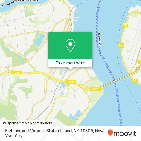 Mapa de Fletcher and Virginia, Staten Island, NY 10305