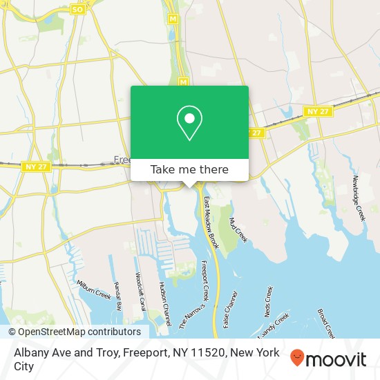 Mapa de Albany Ave and Troy, Freeport, NY 11520