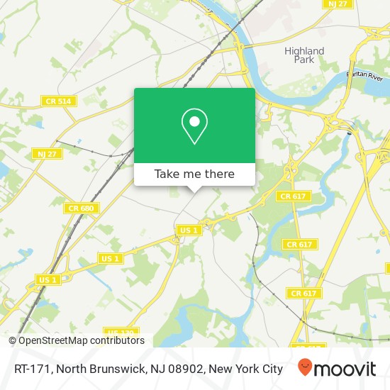 Mapa de RT-171, North Brunswick, NJ 08902