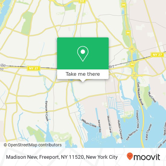 Madison New, Freeport, NY 11520 map