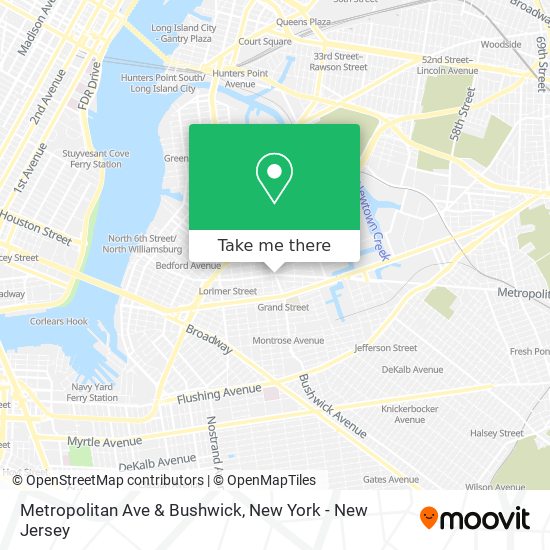 Mapa de Metropolitan Ave & Bushwick