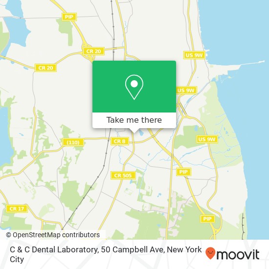 Mapa de C & C Dental Laboratory, 50 Campbell Ave