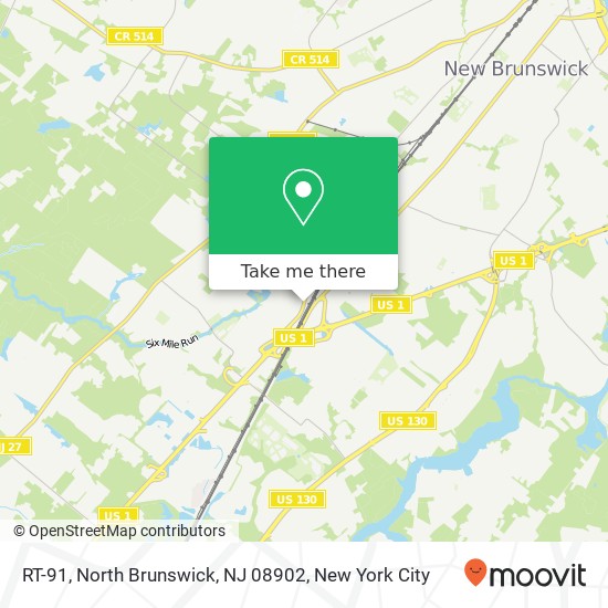 Mapa de RT-91, North Brunswick, NJ 08902
