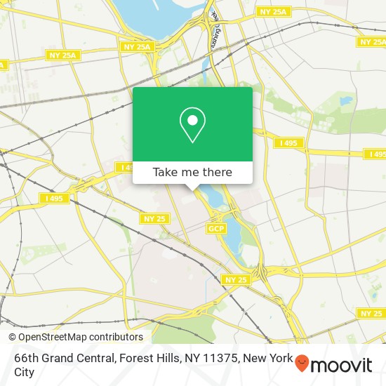 Mapa de 66th Grand Central, Forest Hills, NY 11375