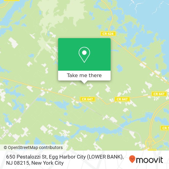 Mapa de 650 Pestalozzi St, Egg Harbor City (LOWER BANK), NJ 08215