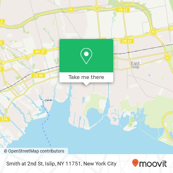 Smith at 2nd St, Islip, NY 11751 map