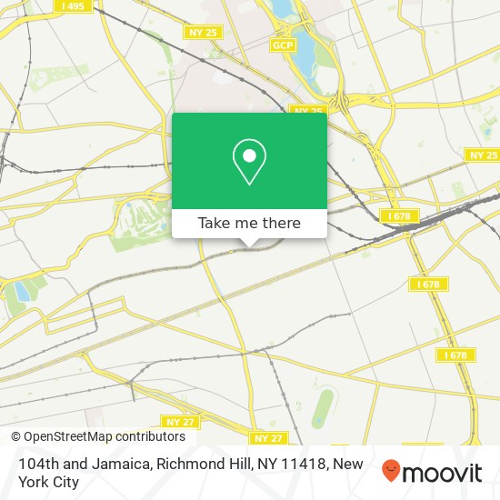 Mapa de 104th and Jamaica, Richmond Hill, NY 11418