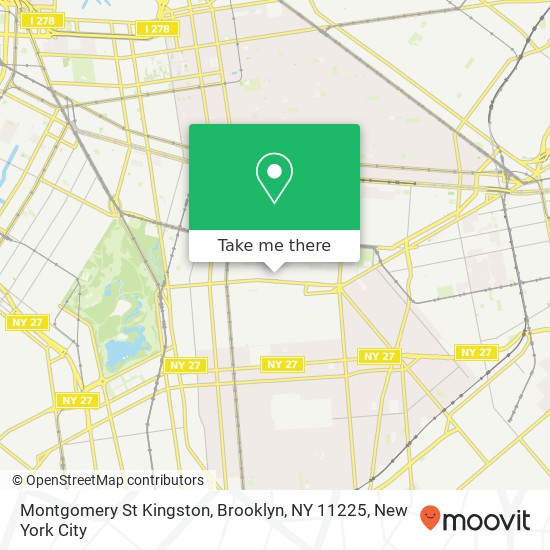 Mapa de Montgomery St Kingston, Brooklyn, NY 11225