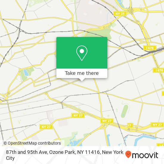 87th and 95th Ave, Ozone Park, NY 11416 map