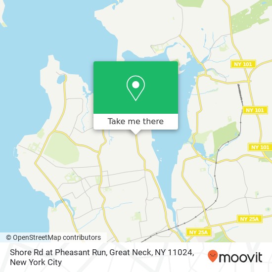 Mapa de Shore Rd at Pheasant Run, Great Neck, NY 11024