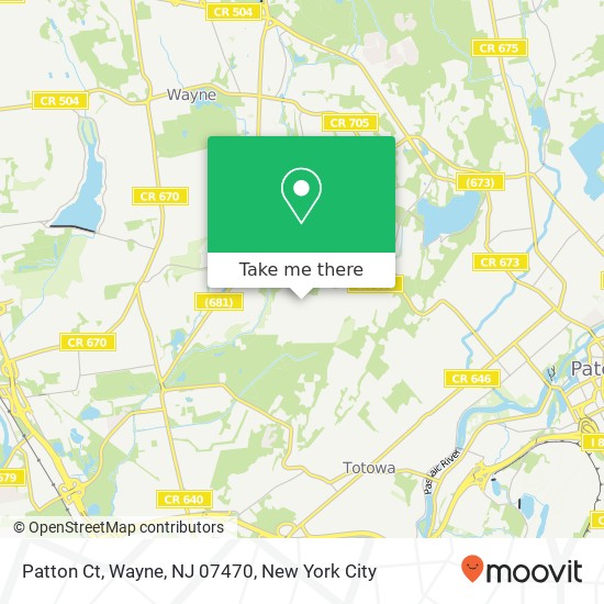 Patton Ct, Wayne, NJ 07470 map
