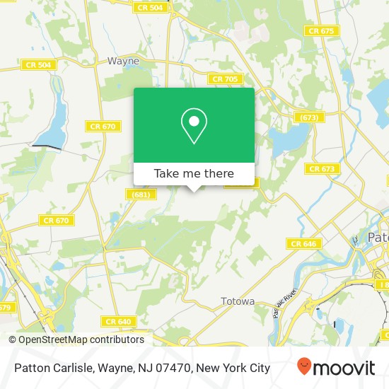 Patton Carlisle, Wayne, NJ 07470 map