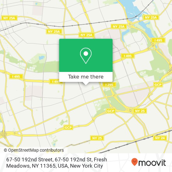 67-50 192nd Street, 67-50 192nd St, Fresh Meadows, NY 11365, USA map